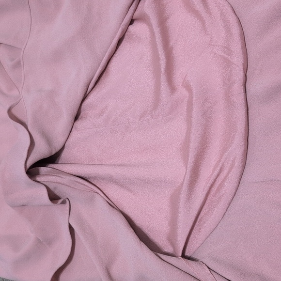 Dress The Population Midi Dress Blush Pink Wendy Sleeveless Plunging Ruffle Hem - Picture 14 of 14